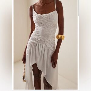 Elegant White Asymmetrical Dress